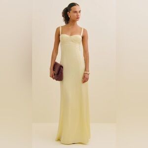 NWOT Reformation x Devon Lee Carlson Britney Satin Dress